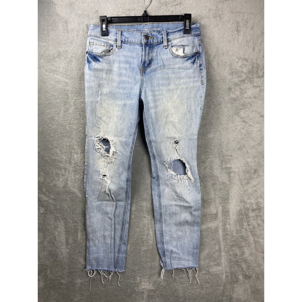 Old Navy Womens 2 Boyfriend Straight Blue Jeans - Picture 1 of 8